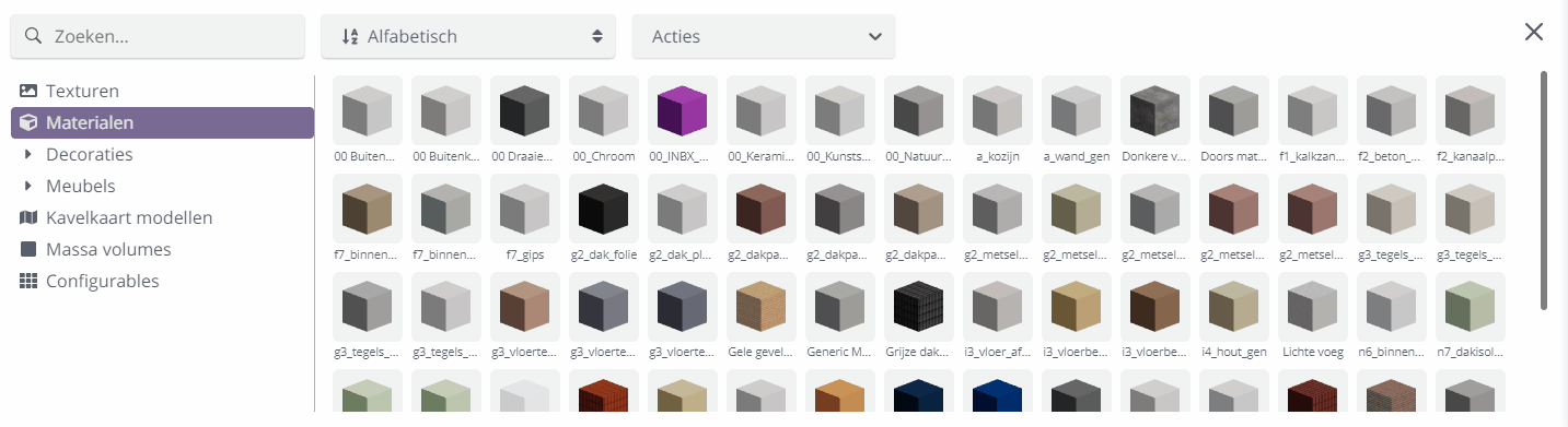 Aanmaken van een materiaal