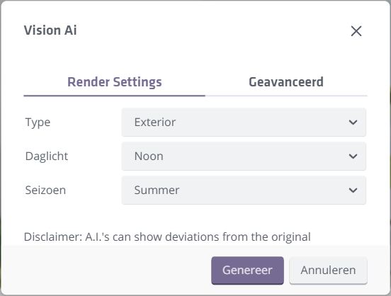 Vision AI Settings
